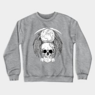 Macabre Goth Skull Head Crewneck Sweatshirt